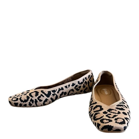 VIVIAIA NEW Square-Toe V-Cut Flats Margot 2.0 In Dark Leopard Size 9 - Picture 3 of 12